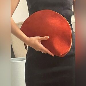 Mansur Gavriel Suede Moon Clutch